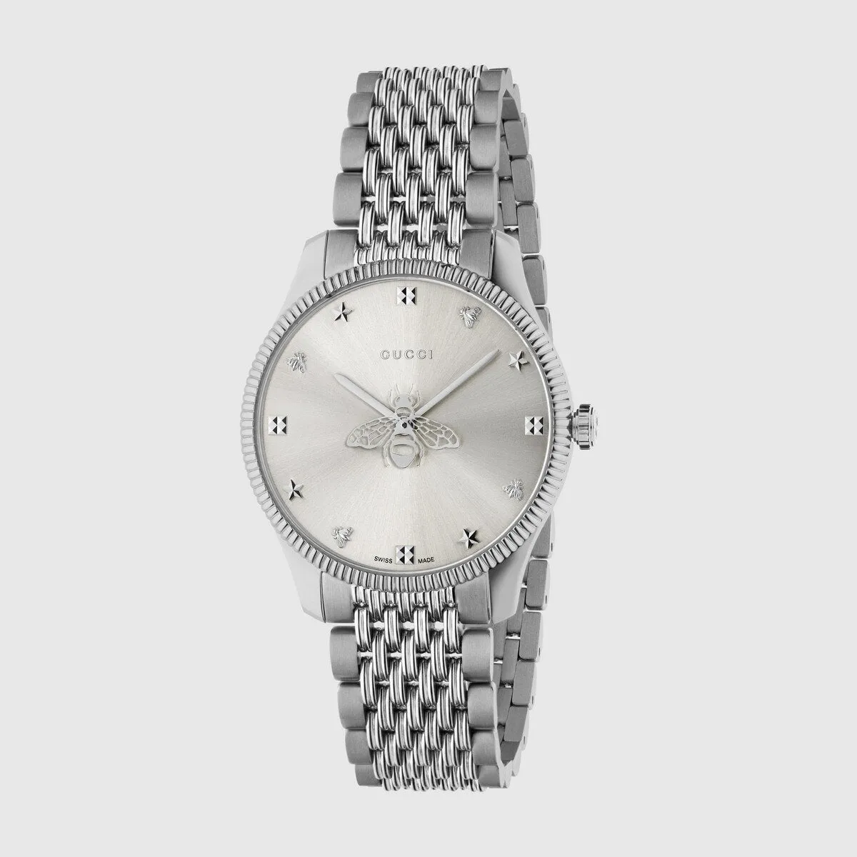 36mm G-Timeless Watch with Silver Bee Dial