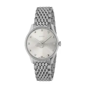 36mm G-Timeless Watch with Silver Bee Dial