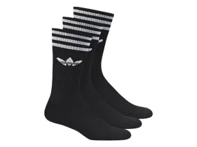 ADIDAS 3 PACK SOLID CREW SOCKS