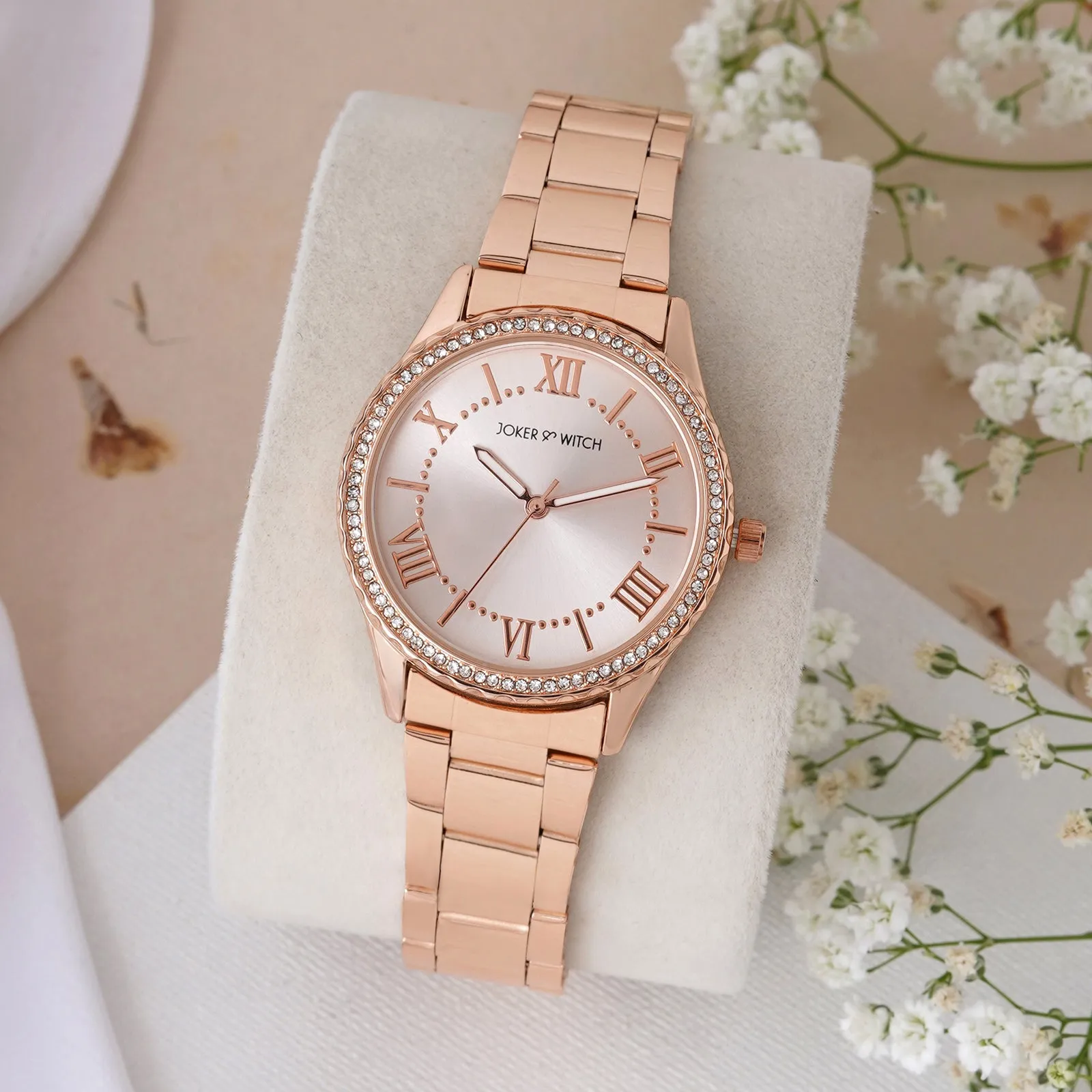 Adrenalina All Rosegold Metallic Strap Watch