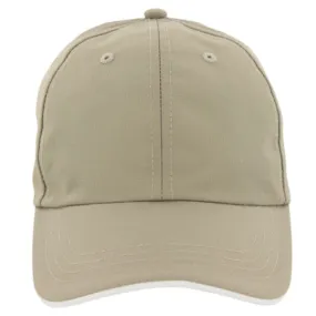 AHEAD Khaki/White Textured Poly Solid Cap