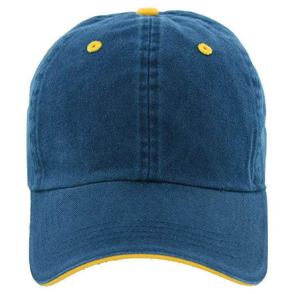 AHEAD Navy/Gold Classic Cut Sandwich Brim Cap