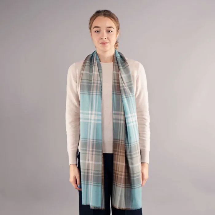 Alba Fine Merino Stole - Lochcarron Opal