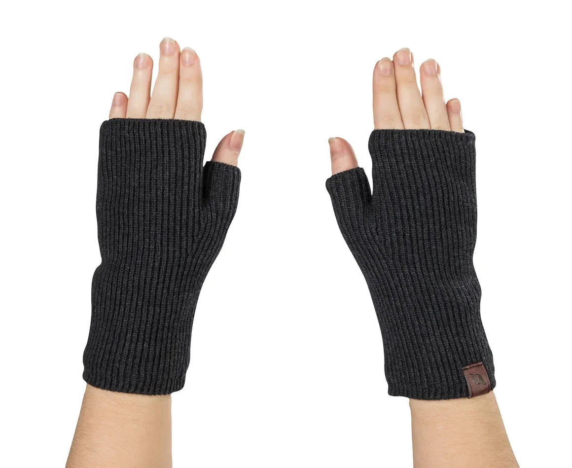 BACK ON TRACK ASH KNITTED WRIST GAITERS - DARK GREY