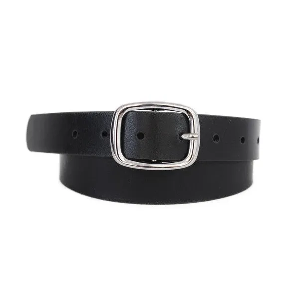 Basic Silver Rectangle Buckle Belt