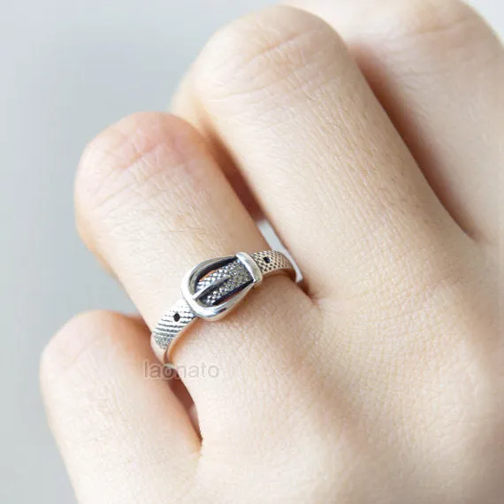 Belt Ring in sterling silver