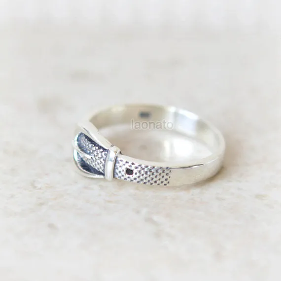 Belt Ring in sterling silver