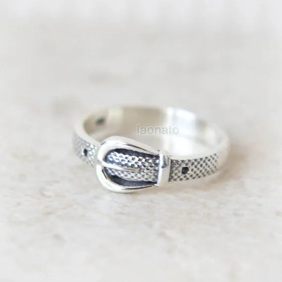 Belt Ring in sterling silver