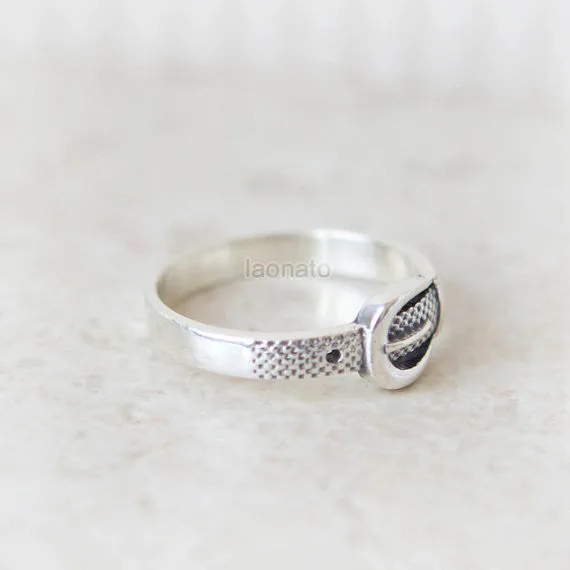 Belt Ring in sterling silver