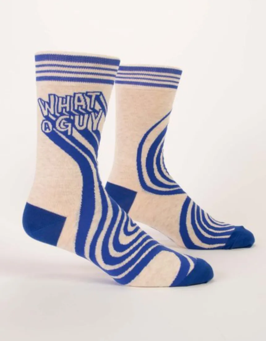 Blue Q -  What A Guy M-Crew Socks