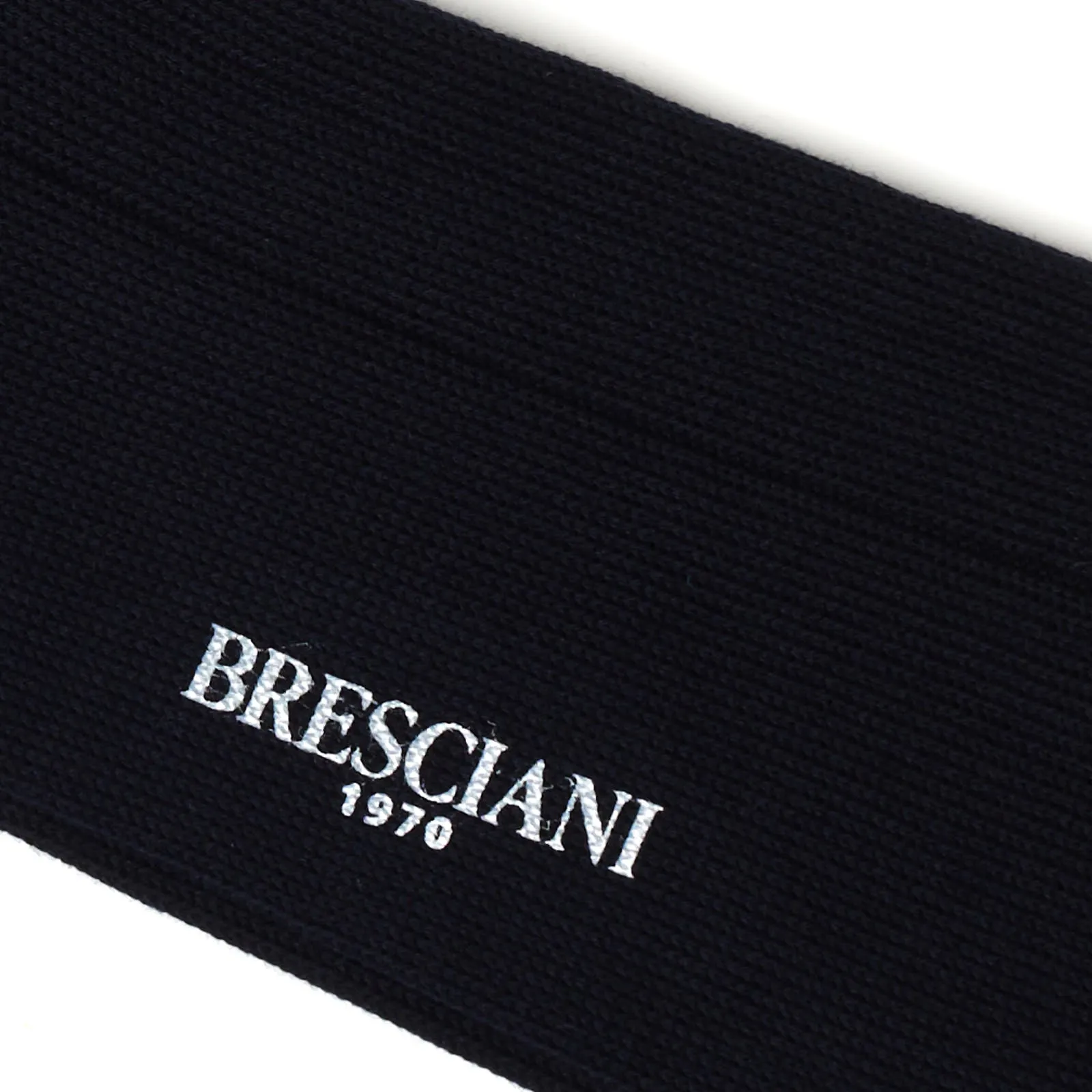 BRESCIANI Navy Blue Cotton Mid Calf Length Socks US M-L