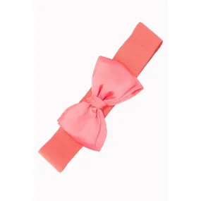 Coral Vintage Bow Belt