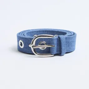 Denim Belt with Eyelets