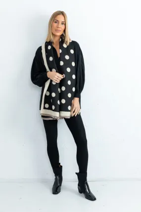 Dot to Dot Scarf (Black   White)