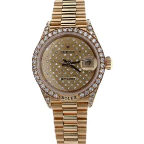 Estate Ladies Rolex Datejust Pleiade in 18k Yellow Gold