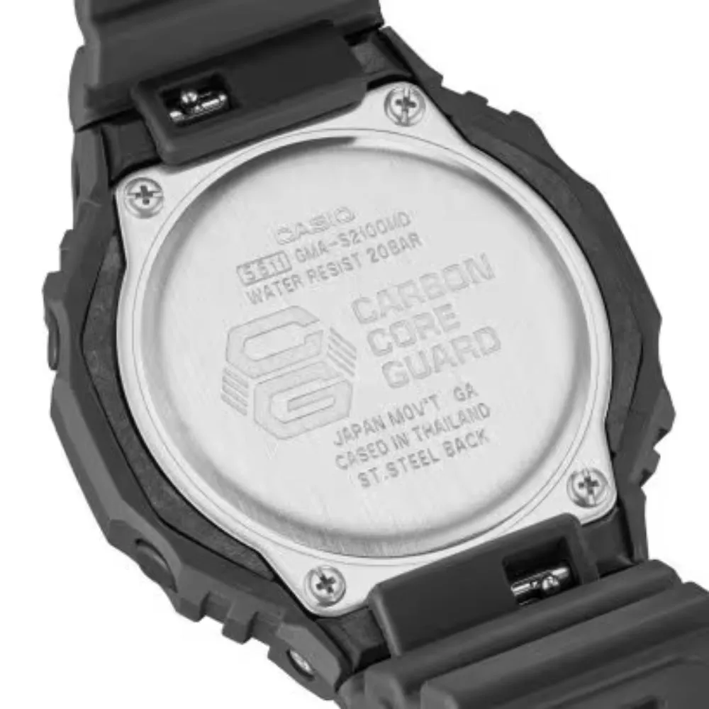 G-Shock Analog Digital Women's Black Resin Pink Dial, GMAS2100MD1A