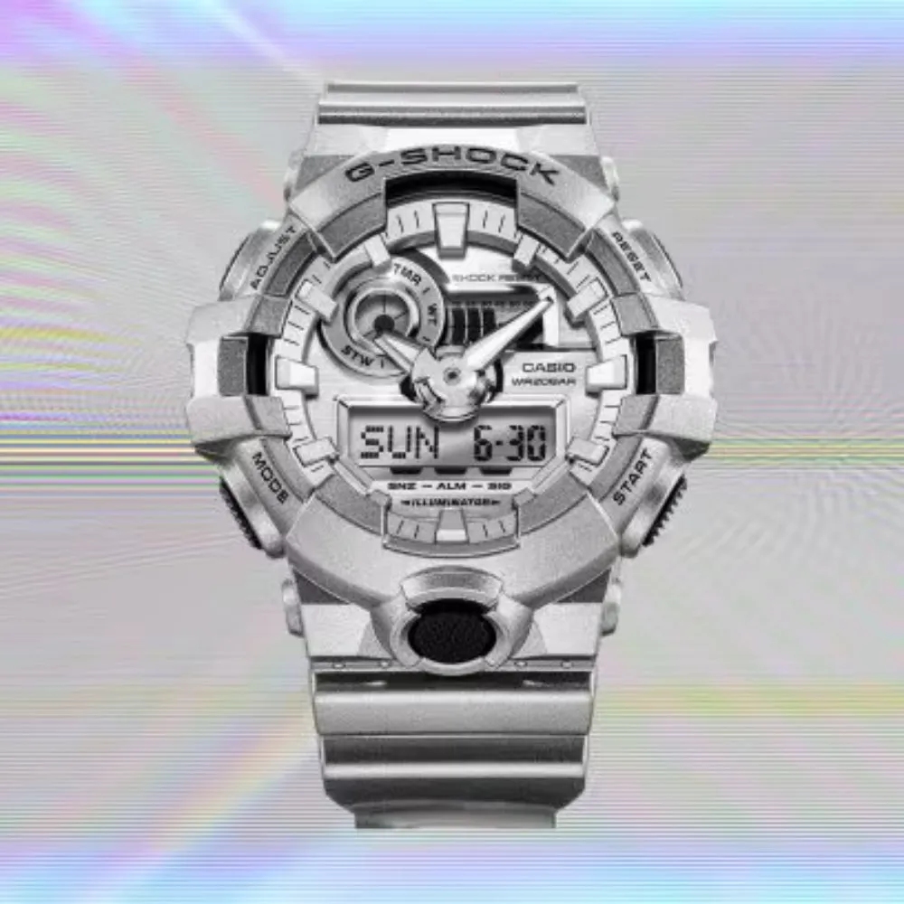 G- Shock Analog-Digital - Metallic Silver GA700FF-8A