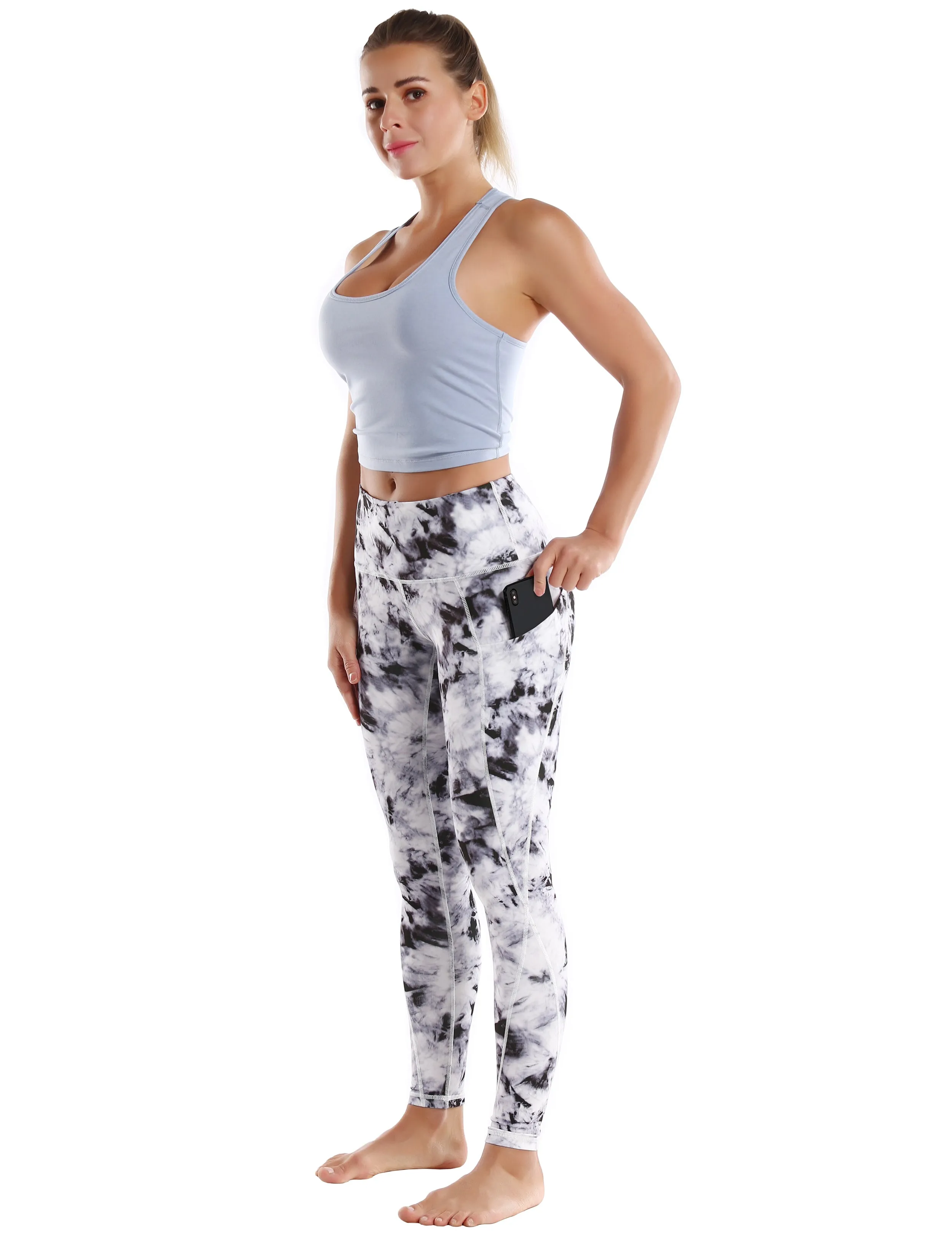 High Waist Side Pockets Yoga Pants blackdandelion