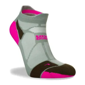 Hilly Marathon Fresh Socklet Min - Sage/Fluo Pink