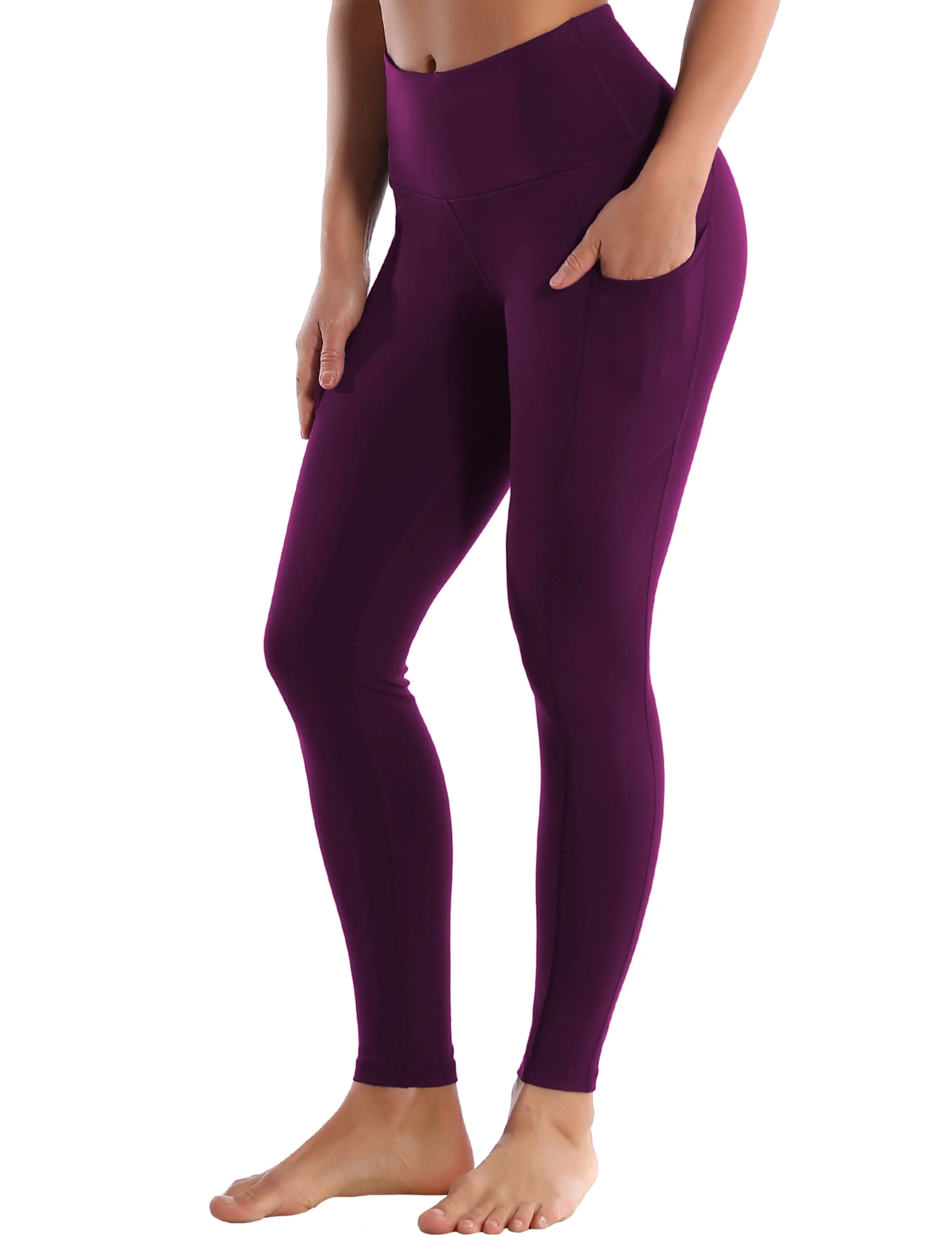 Hip Line Side Pockets Yoga Pants grapevine