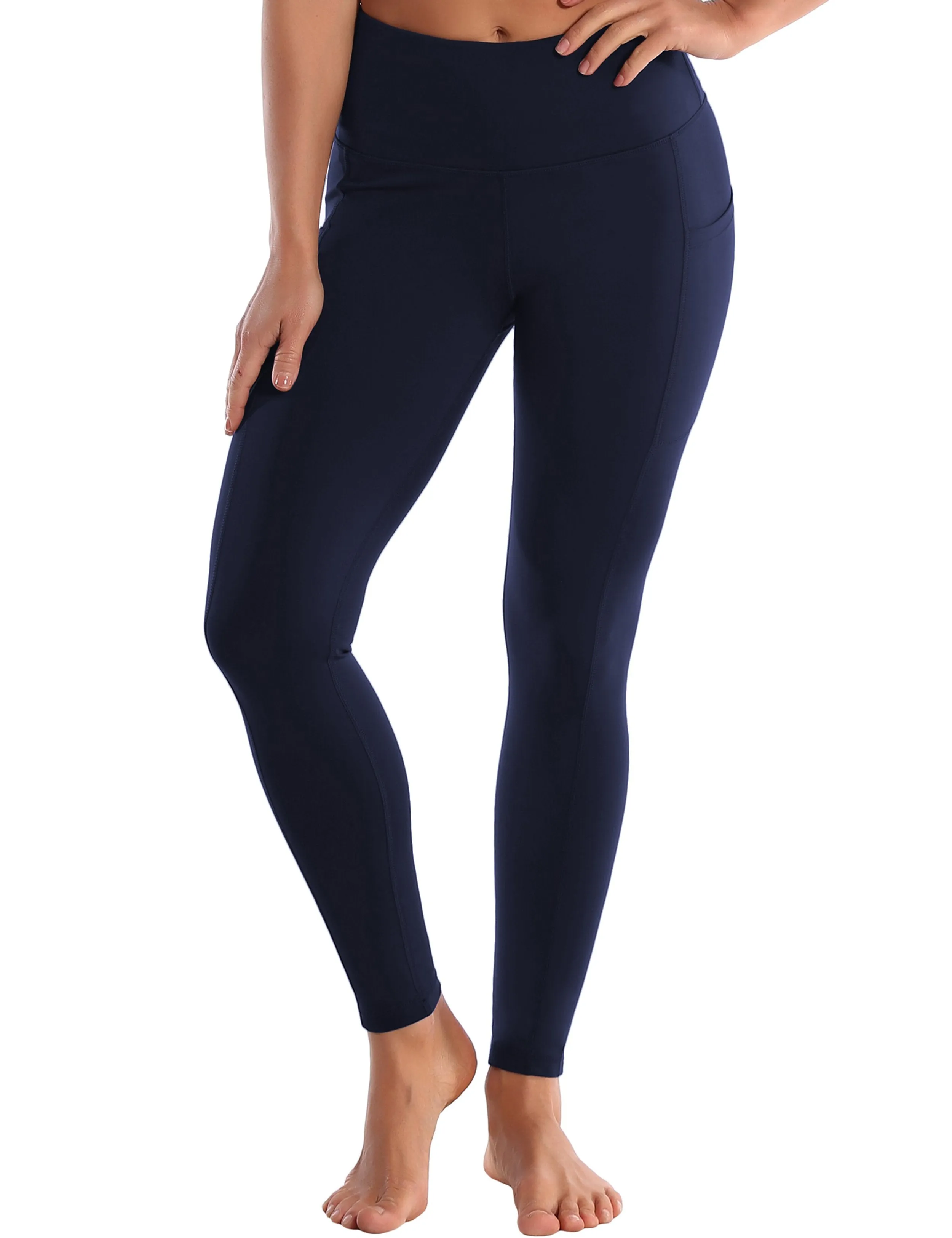 Hip Line Side Pockets yogastudio Pants darknavy ins_yogastudio