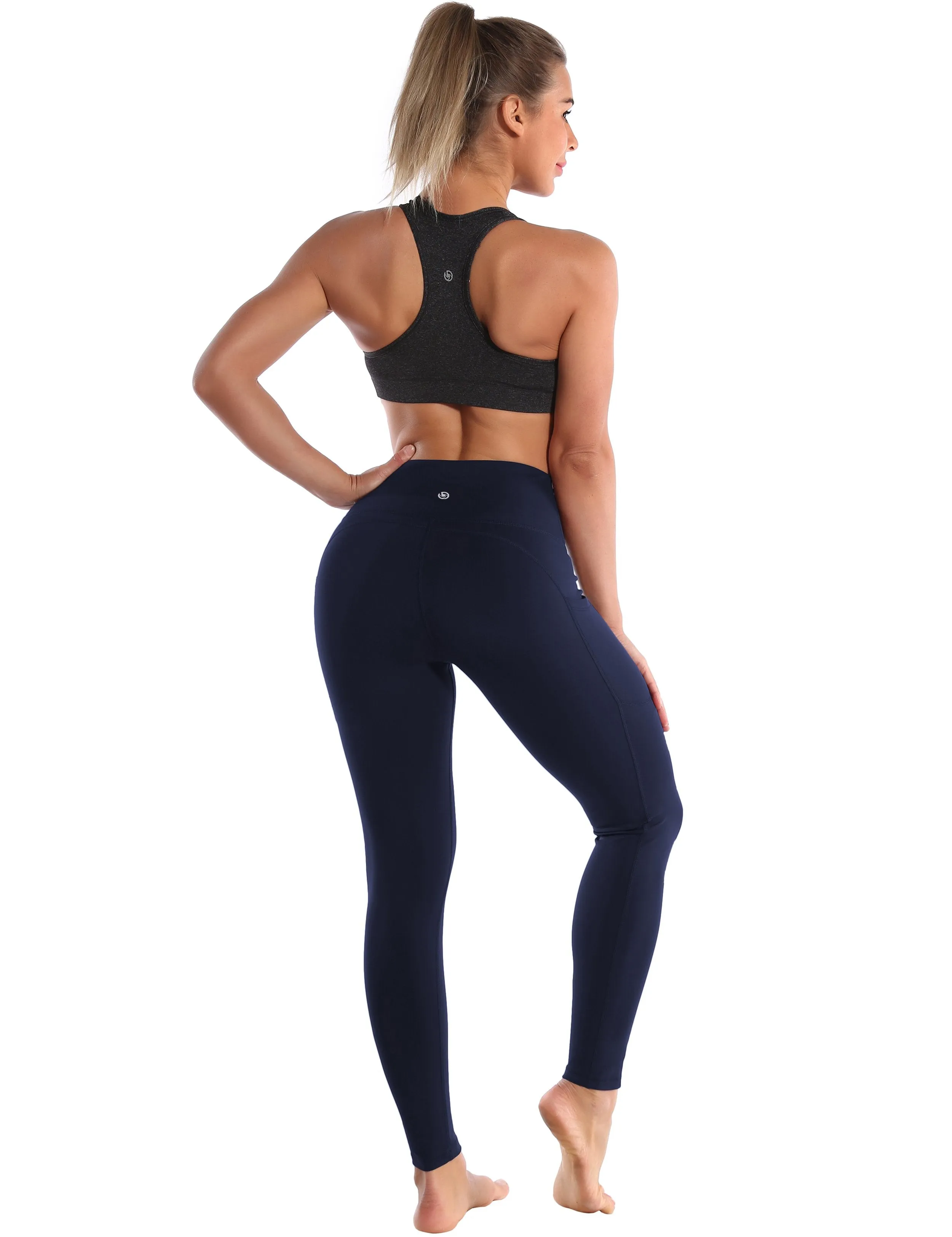 Hip Line Side Pockets yogastudio Pants darknavy ins_yogastudio