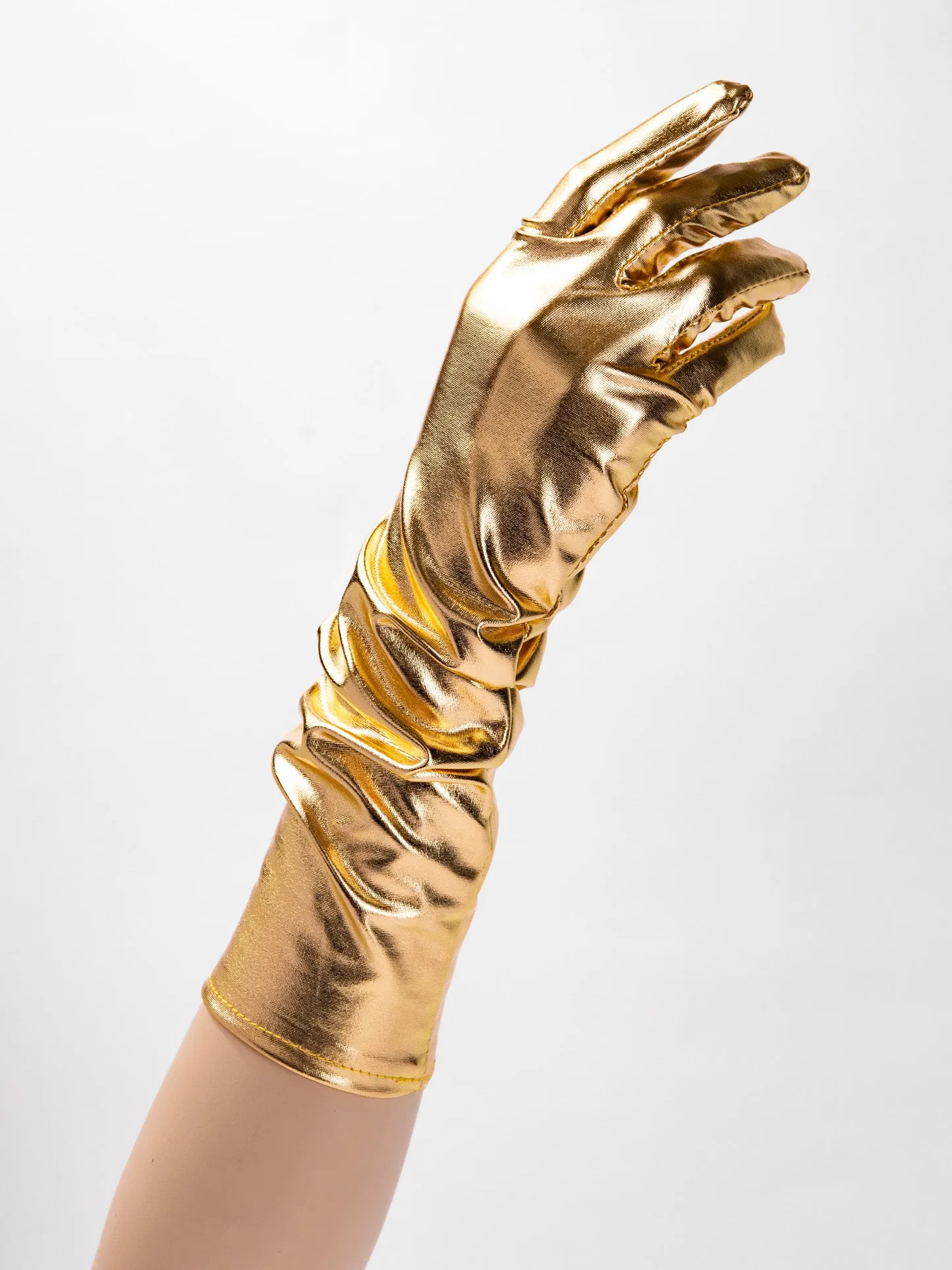 Layla Elbow Length Metallic Gloves