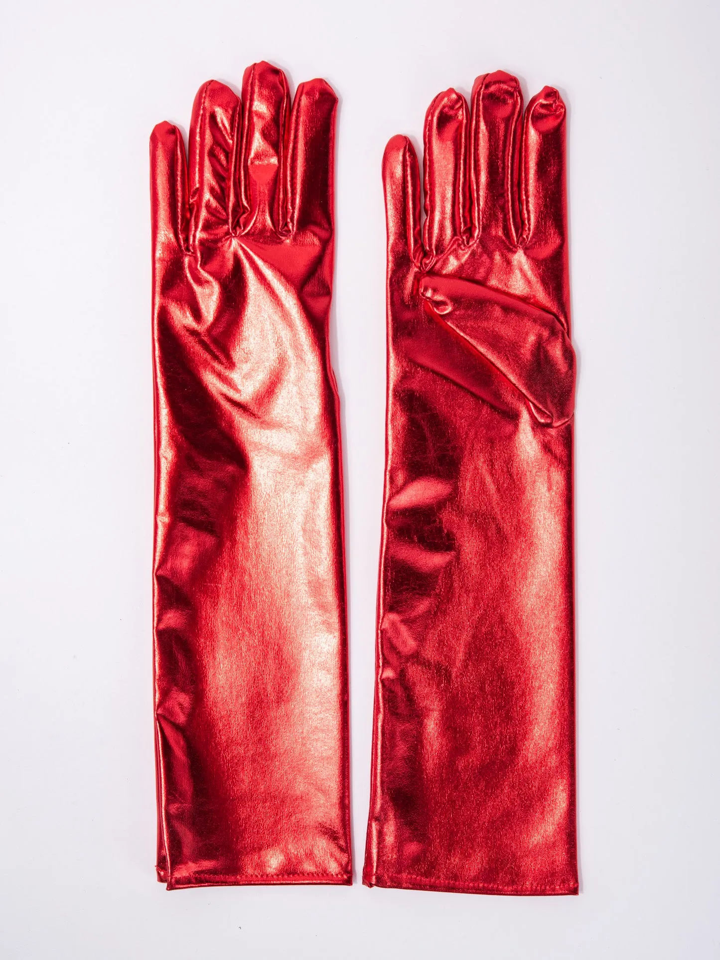 Layla Elbow Length Metallic Gloves