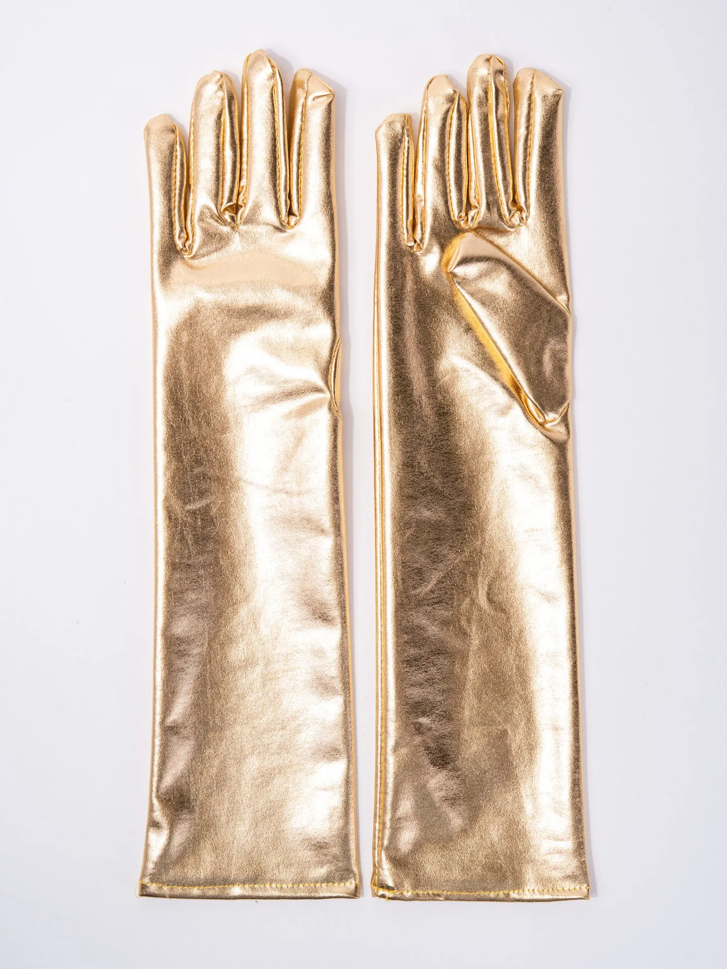 Layla Elbow Length Metallic Gloves