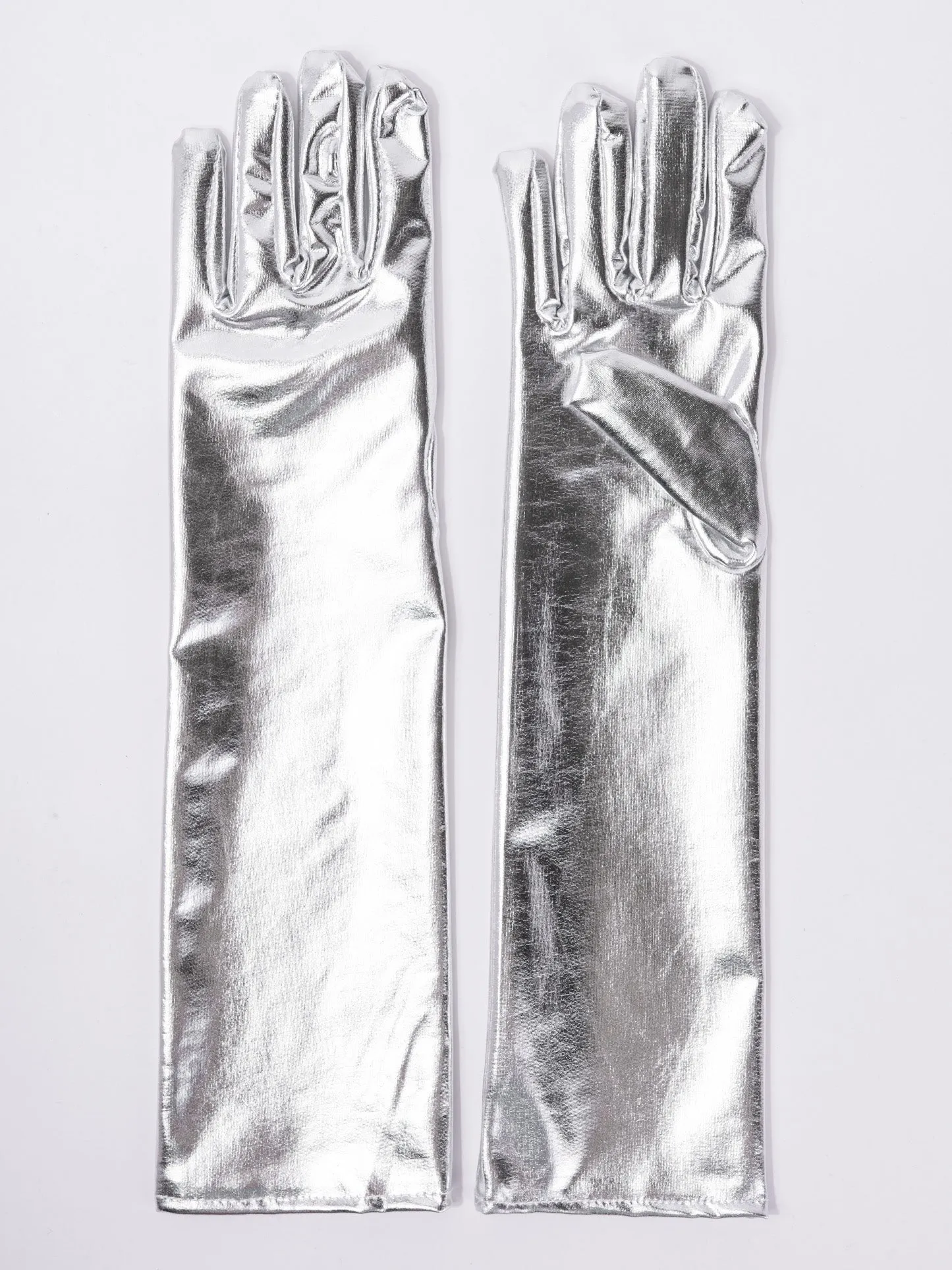 Layla Elbow Length Metallic Gloves