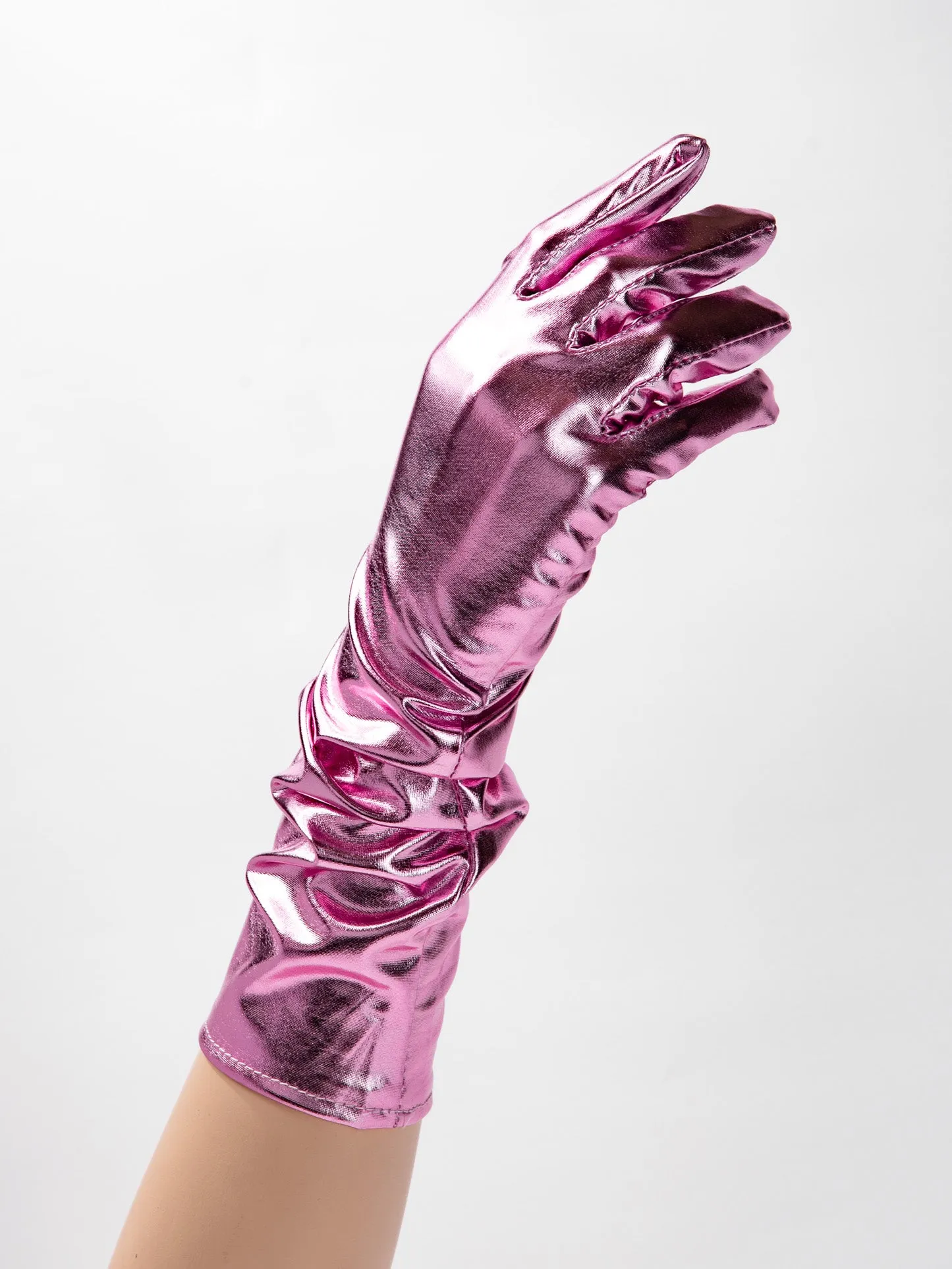 Layla Elbow Length Metallic Gloves