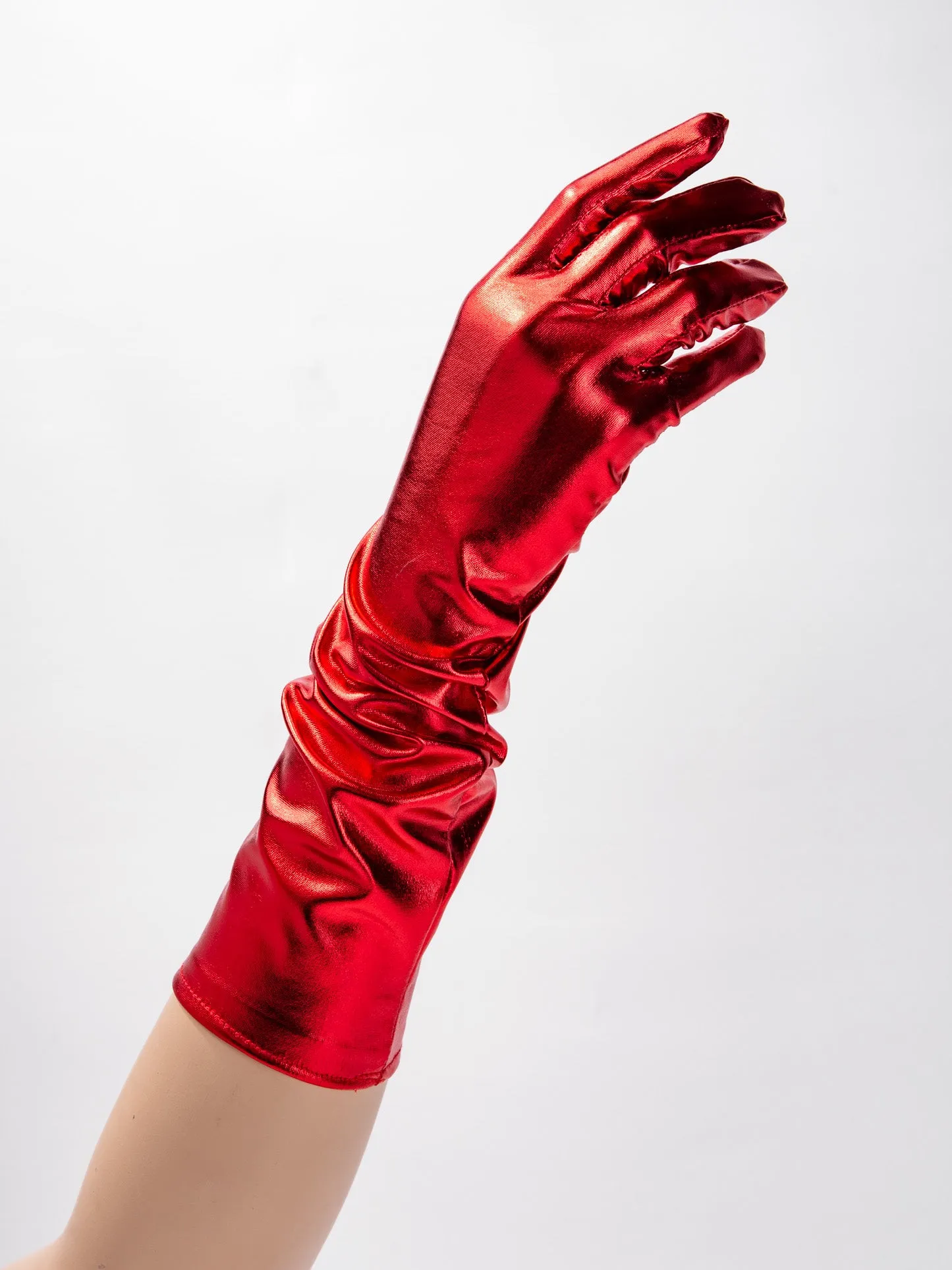 Layla Elbow Length Metallic Gloves