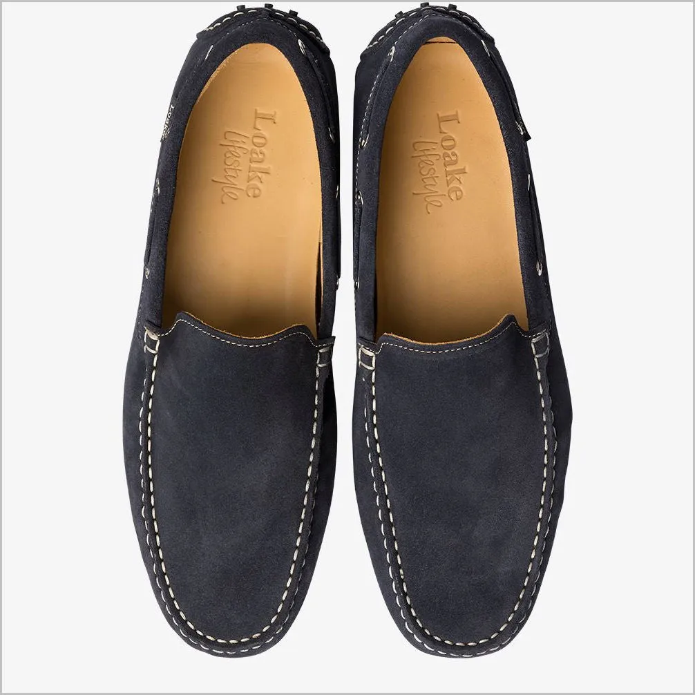 Loake Donington Navy Suede Driving Shoe Size 44*