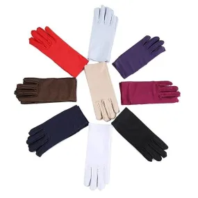 Mens Solid White Performance Gloves Short Waitor Gloves White Black Red Gray Beige Men Manner Ceremonial Gloves For Male