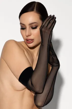 Mesh Gloves with Stripes