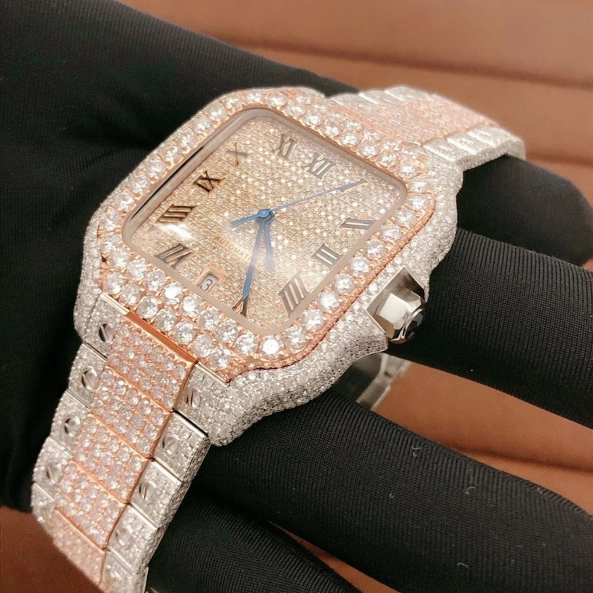 moissanite watch | diamond watch | iced out watch | hip hop watch | luxury watch | iced out | automatic watch | watches for men | watch