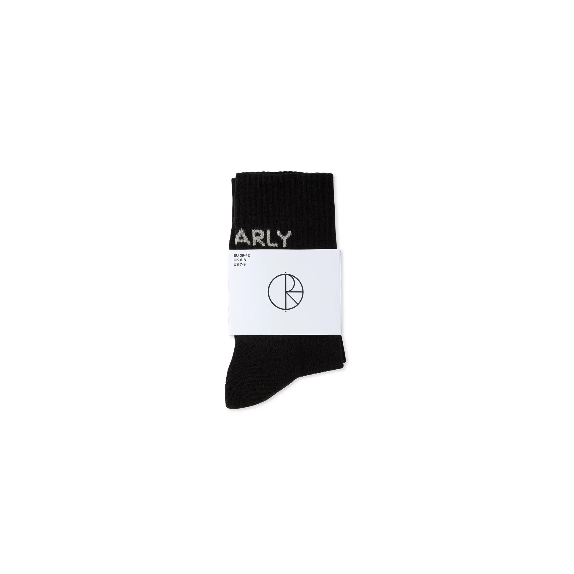 Polar Skate Co. Rib Socks Gnarly Huh! Black