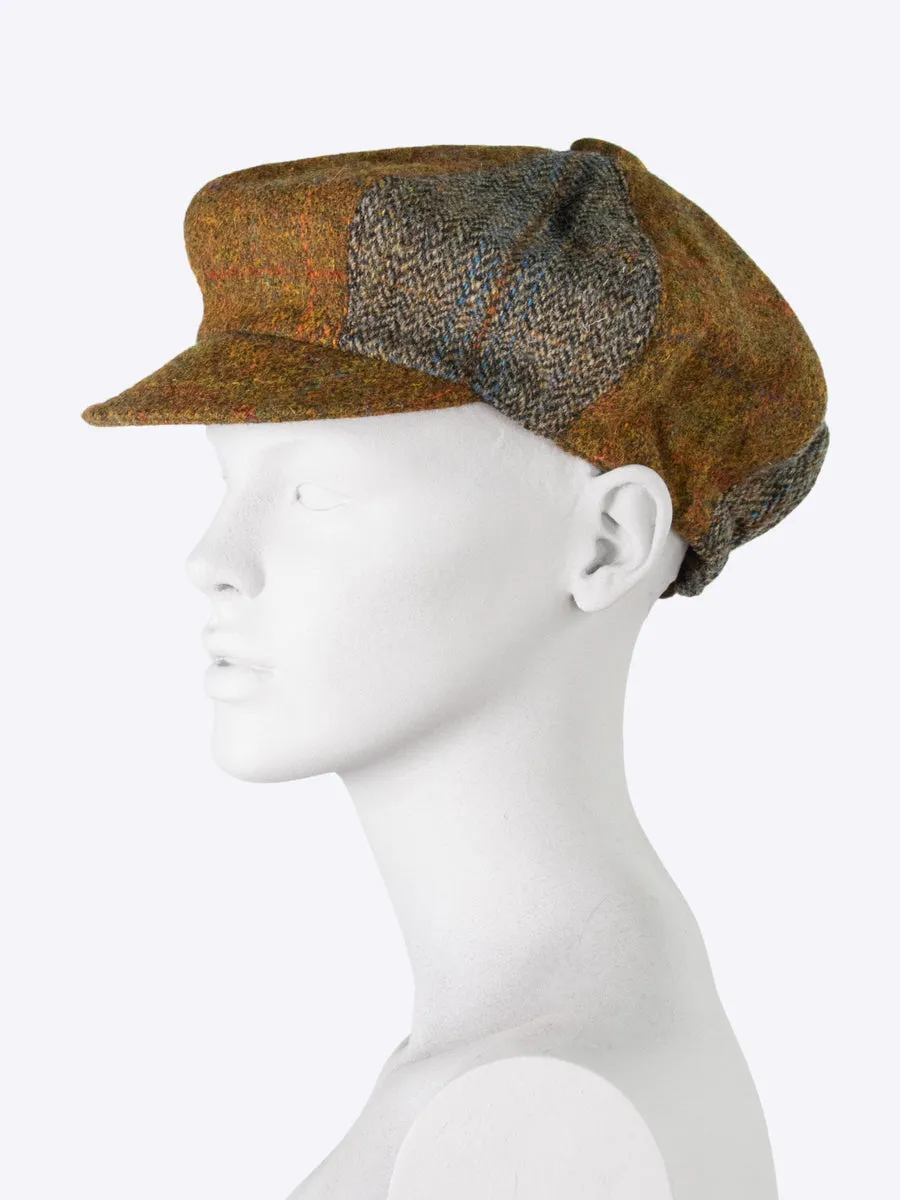 Sara Tiara Harris Tweed Baker Boy Cap