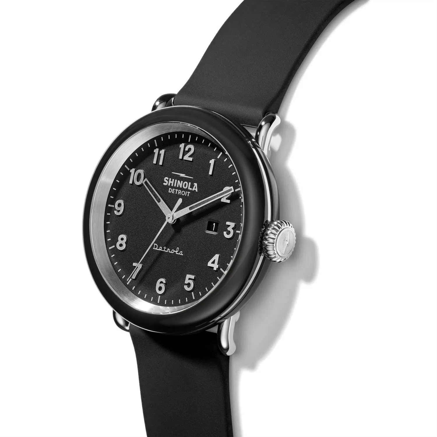 Shinola 43MM Model D Detrola All Black Quartz Watch S0120161970