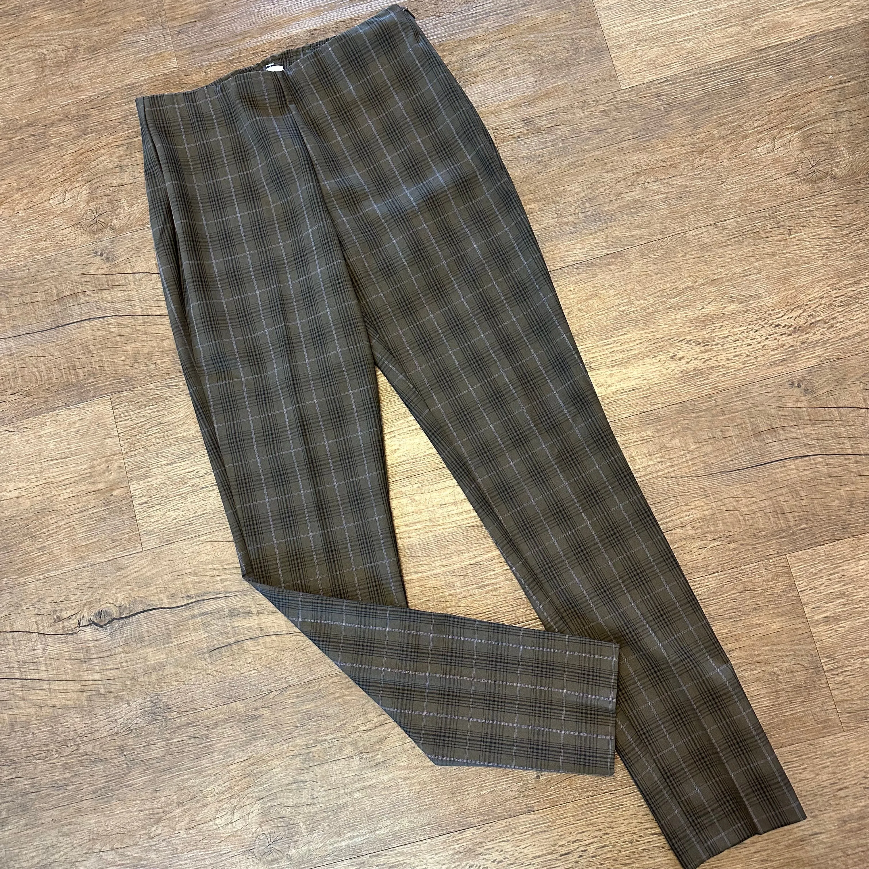 Springfield Classic Pull on Plaid Pant in olive/black by Ecru