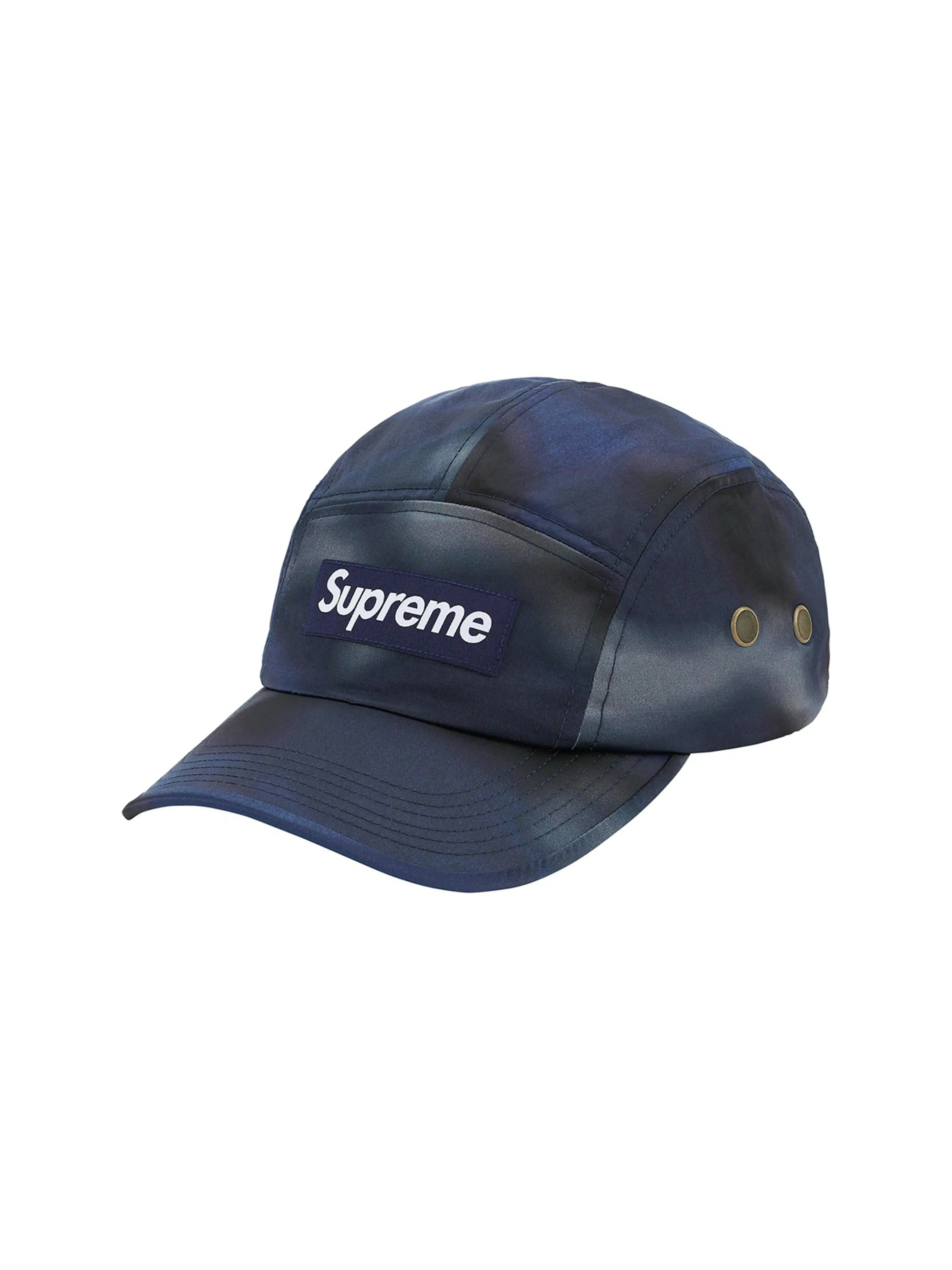 Supreme Washed Satin Camo Camp Cap Blue Camo [SS21]