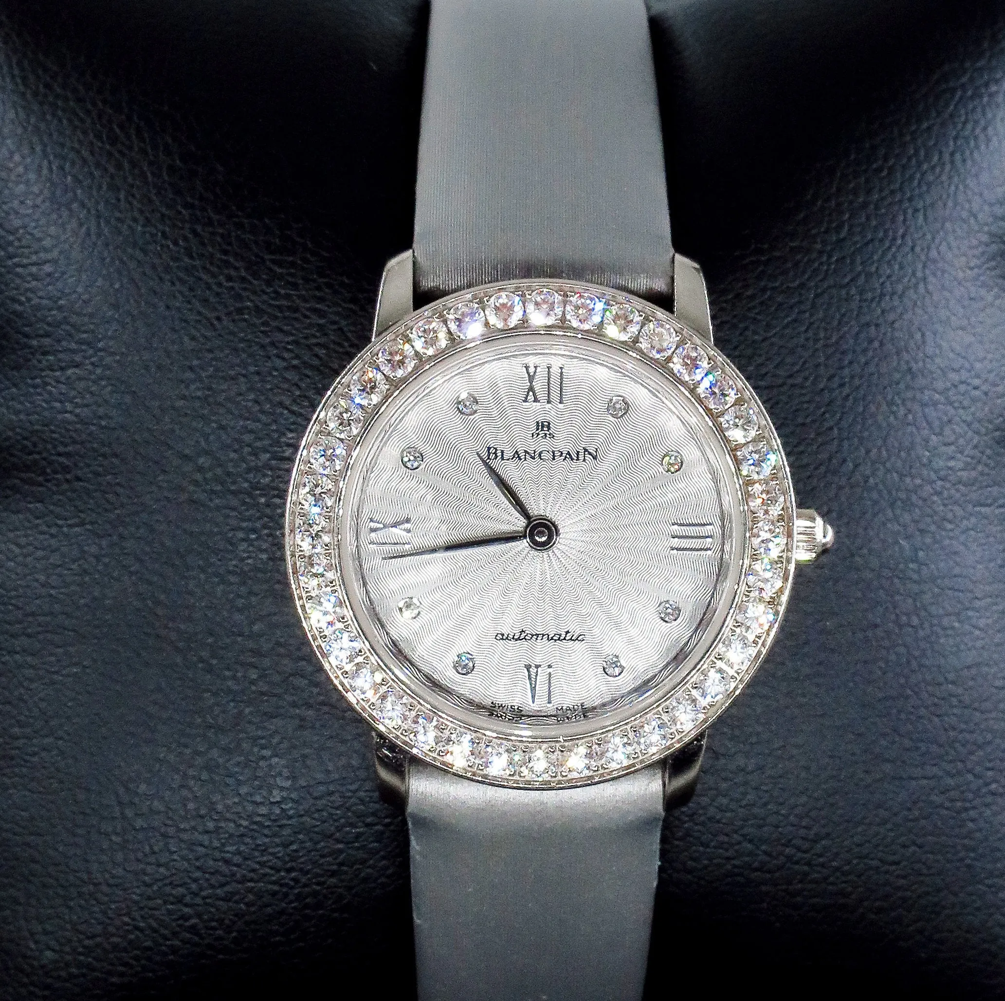 Swiss Pre-Owned Blancpain Diamond Self-winding Automatic 18k White Gold Ladies WATCH