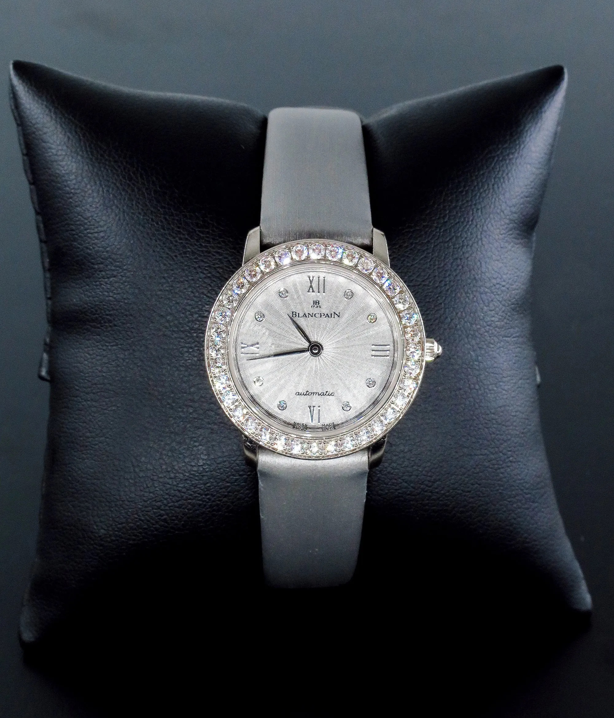 Swiss Pre-Owned Blancpain Diamond Self-winding Automatic 18k White Gold Ladies WATCH