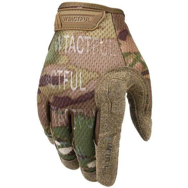 Tactical Army Long Gloves Breathable Military Paintball Airsoft Shooting Combat Full Finger Glove Men Women Lightweight Black