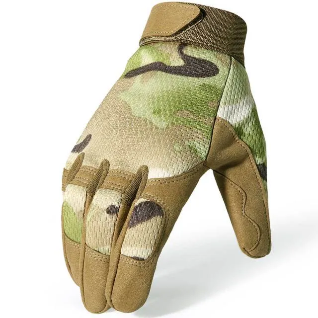 Tactical Army Long Gloves Breathable Military Paintball Airsoft Shooting Combat Full Finger Glove Men Women Lightweight Black