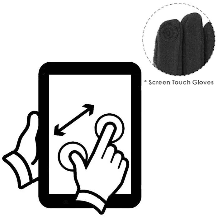 The Kiss Print Smart Touch Gloves Winter Gloves