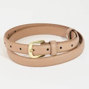 Thin Faux Leather Belt