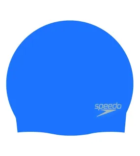 Unisex Adult Moulded Silicone Swim Cap - Blue