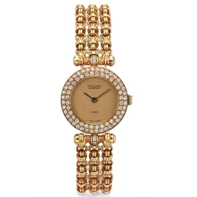 Van Cleef & Arpels Lady's 18K Gold Diamond La Collection Quartz Watch 21 mm