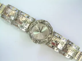 Watch Handcrafted Sterling Silver 925 Watch Japanese Myota NEW